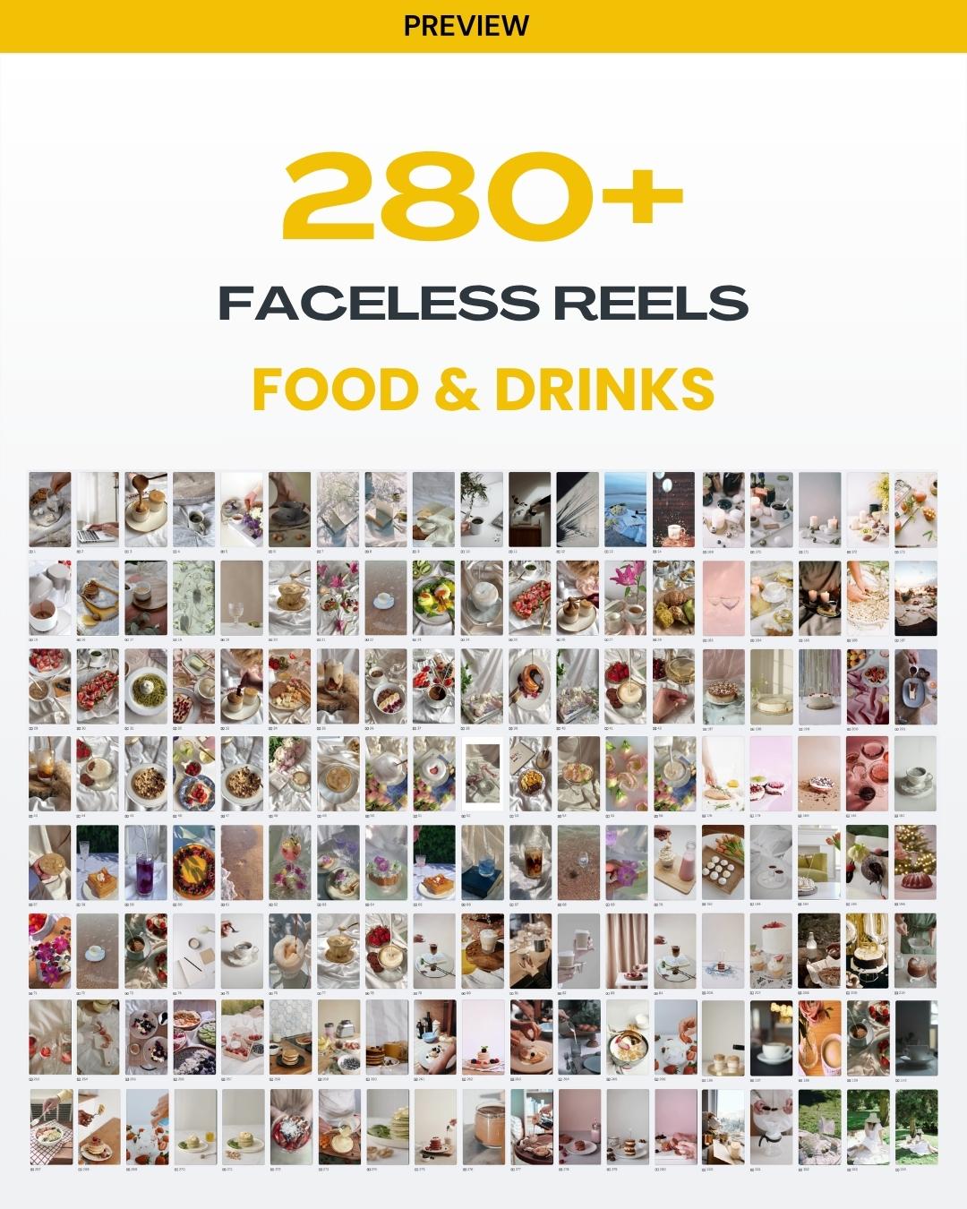 288 Food & Drinks Faceless Reels