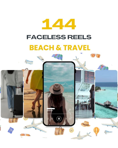 Travel Beach Videos – 140+ Faceless Reels